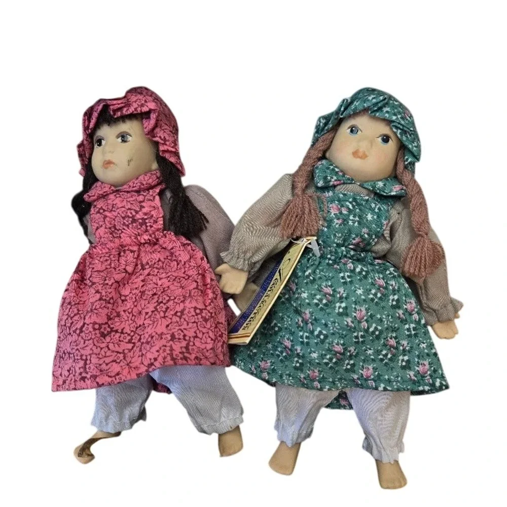Americana Collection‎ Hand Painted Porcelain Children Dolls Lot 9 Vintage Style